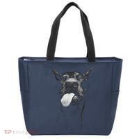 Cool Doberman Sticking Tongue Out In Playful Defiance Tote Bag thumb 0