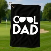 Cool Dad Sunglass Fathers Day Golf Towel thumb 1