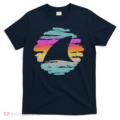 Colorful Distressed Shark Fin T-Shirt