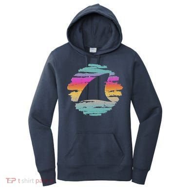 Colorful Distressed Shark Fin Women's Hoodie
