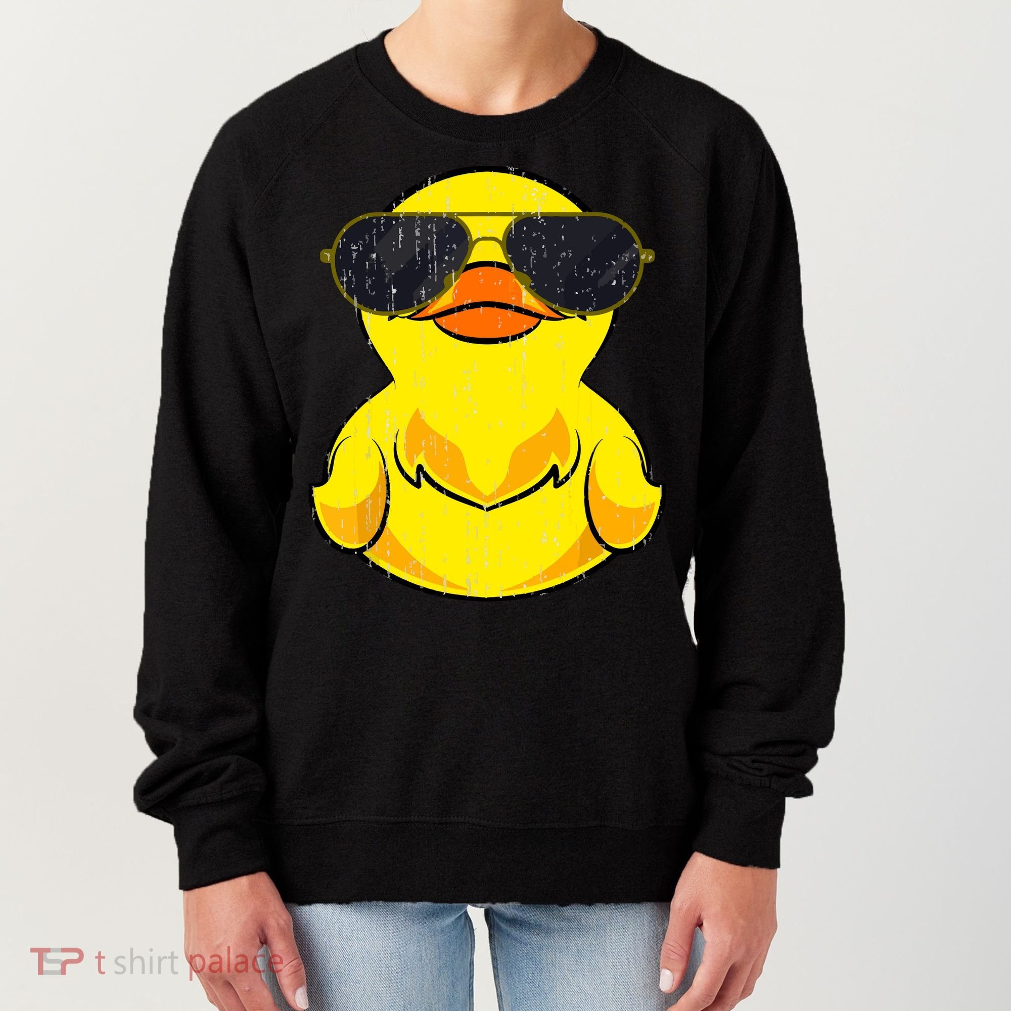 Cool Duckie Sunglasses Duckling Funny Ducky Rubber Duck Women's Sweatshirt