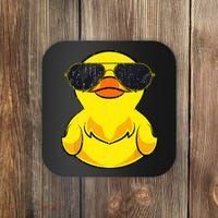 Cool Duckie Sunglasses Duckling Funny Ducky Rubber Duck Coaster thumb 0