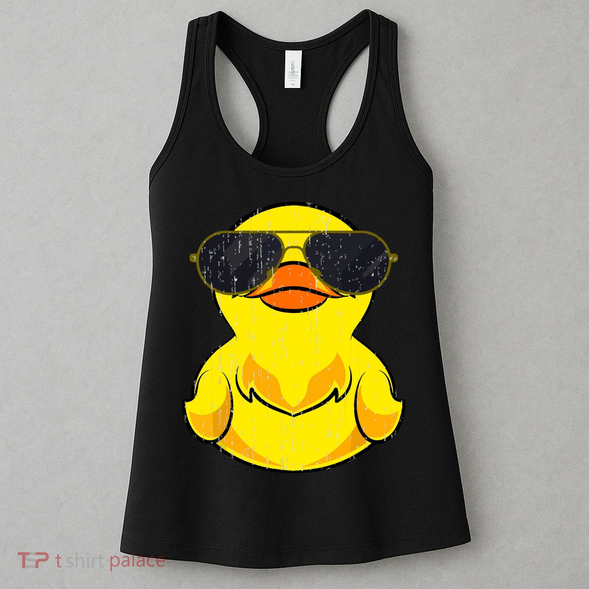 Cool Duckie Sunglasses Duckling Funny Ducky Rubber Duck Women's Tank Top