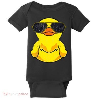 Cool Duckie Sunglasses Duckling Funny Ducky Rubber Duck Baby Bodysuit
