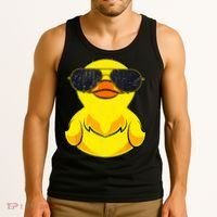 Cool Duckie Sunglasses Duckling Funny Ducky Rubber Duck Tank Top thumb 3