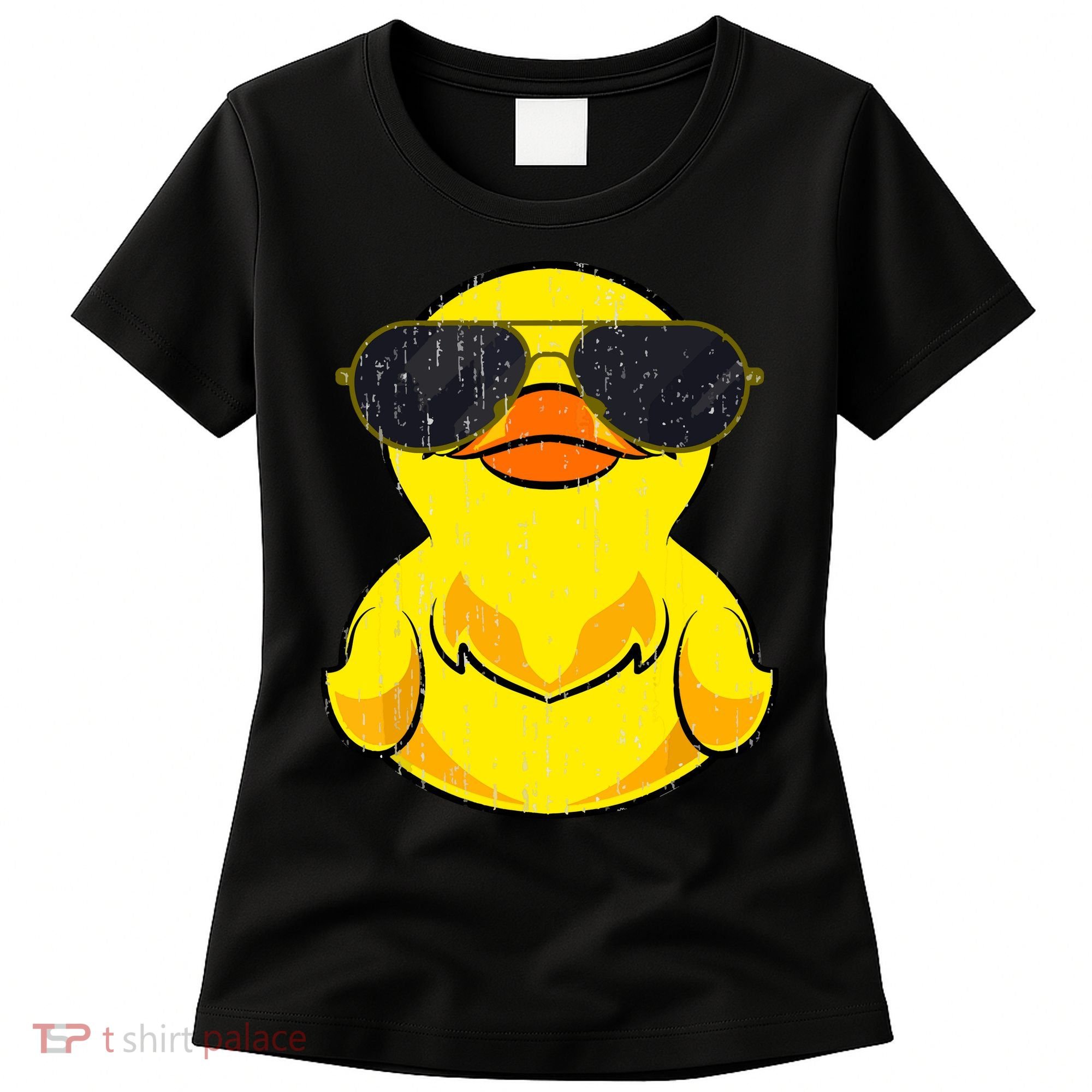 Cool Duckie Sunglasses Duckling Funny Ducky Rubber Duck Women's T-Shirt