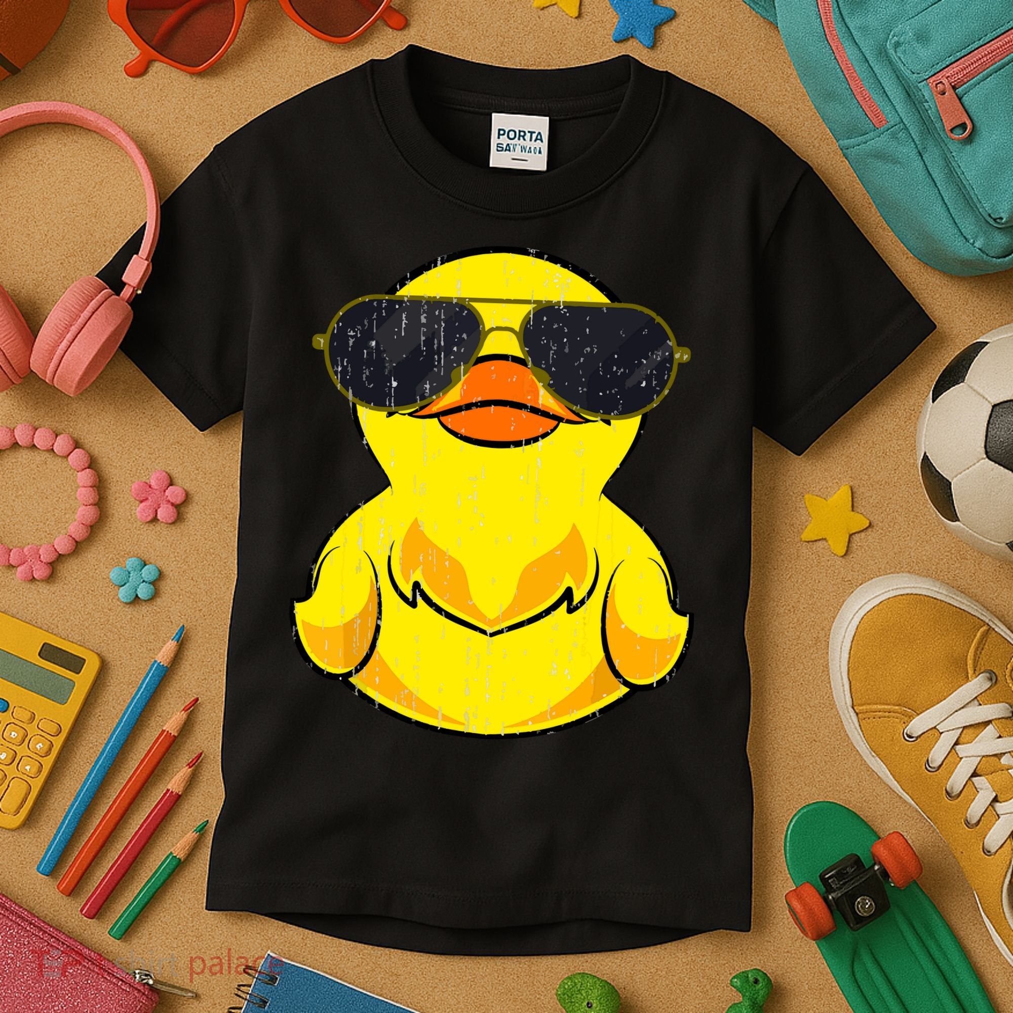 Cool Duckie Sunglasses Duckling Funny Ducky Rubber Duck Kids T-Shirt