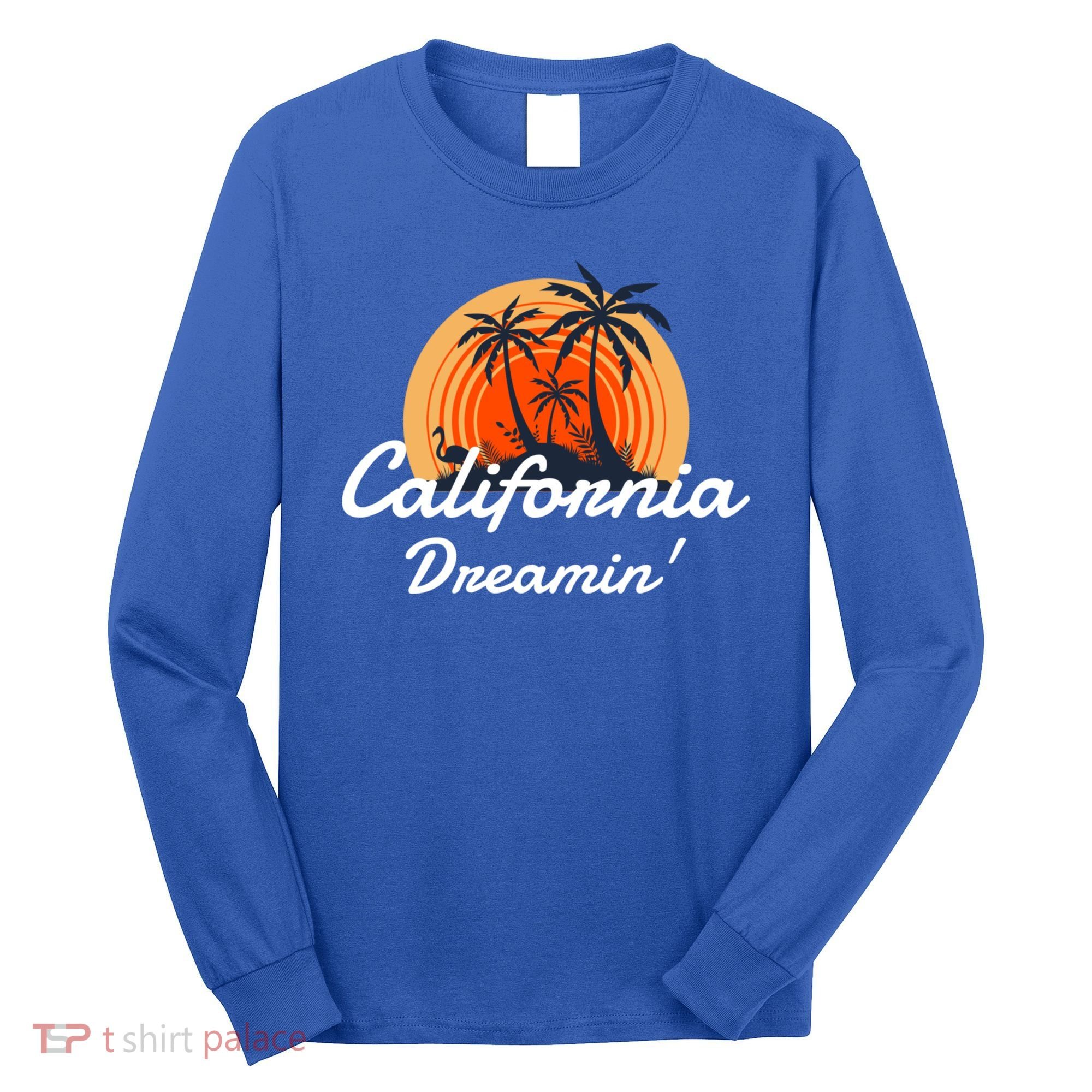 California Dreamin' Sunset Venice Beach Summer Surf La Gift Long Sleeve Shirt