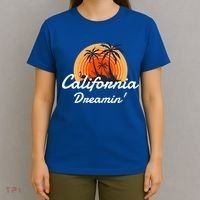 California Dreamin' Sunset Venice Beach Summer Surf La Gift T-Shirt thumb 4