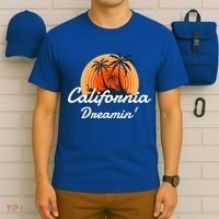 California Dreamin' Sunset Venice Beach Summer Surf La Gift T-Shirt thumb 6