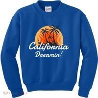 California Dreamin' Sunset Venice Beach Summer Surf La Gift Kids Sweatshirt thumb 0