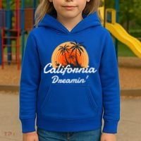 California Dreamin' Sunset Venice Beach Summer Surf La Gift Kids Hoodie thumb 3