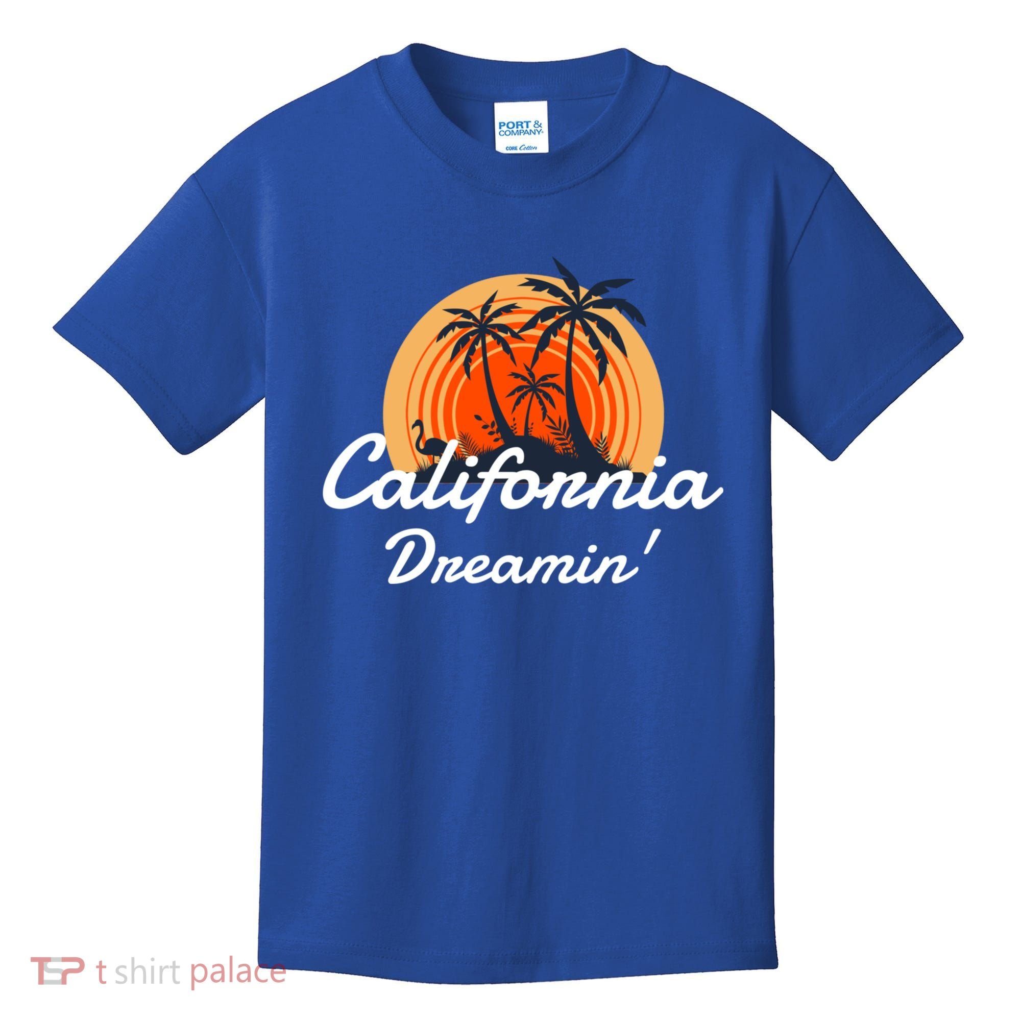 California Dreamin' Sunset Venice Beach Summer Surf La Gift Kids T-Shirt