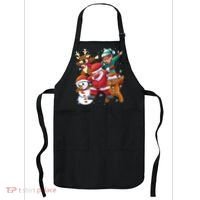 Christmas Dabbing Santa Elf Deer Gingerbread Man & Snowman Apron thumb 0