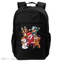 Christmas Dabbing Santa Elf Deer Gingerbread Man & Snowman Backpack thumb 0