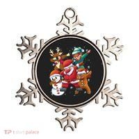 Christmas Dabbing Santa Elf Deer Gingerbread Man & Snowman Ornament thumb 0