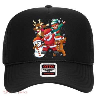 Christmas Dabbing Santa Elf Deer Gingerbread Man & Snowman Hat