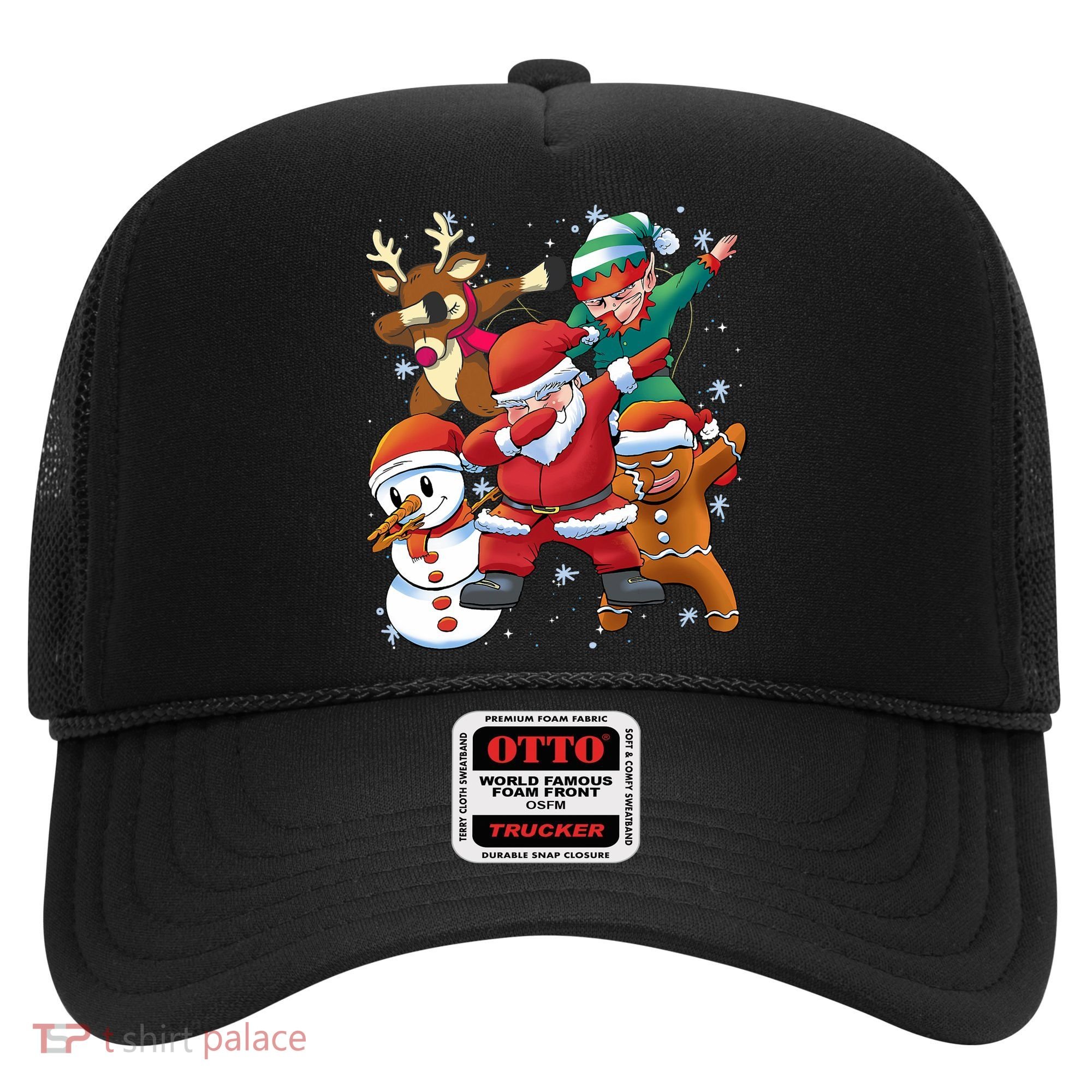 Christmas Dabbing Santa Elf Deer Gingerbread Man & Snowman Hat