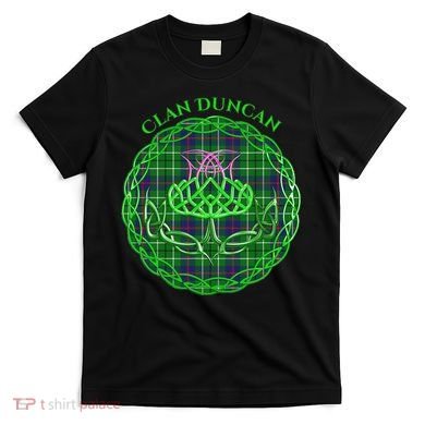 Clan Duncan Scottish Tartan Celtic Thistle T-Shirt
