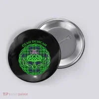 Clan Duncan Scottish Tartan Celtic Thistle Button thumb 0