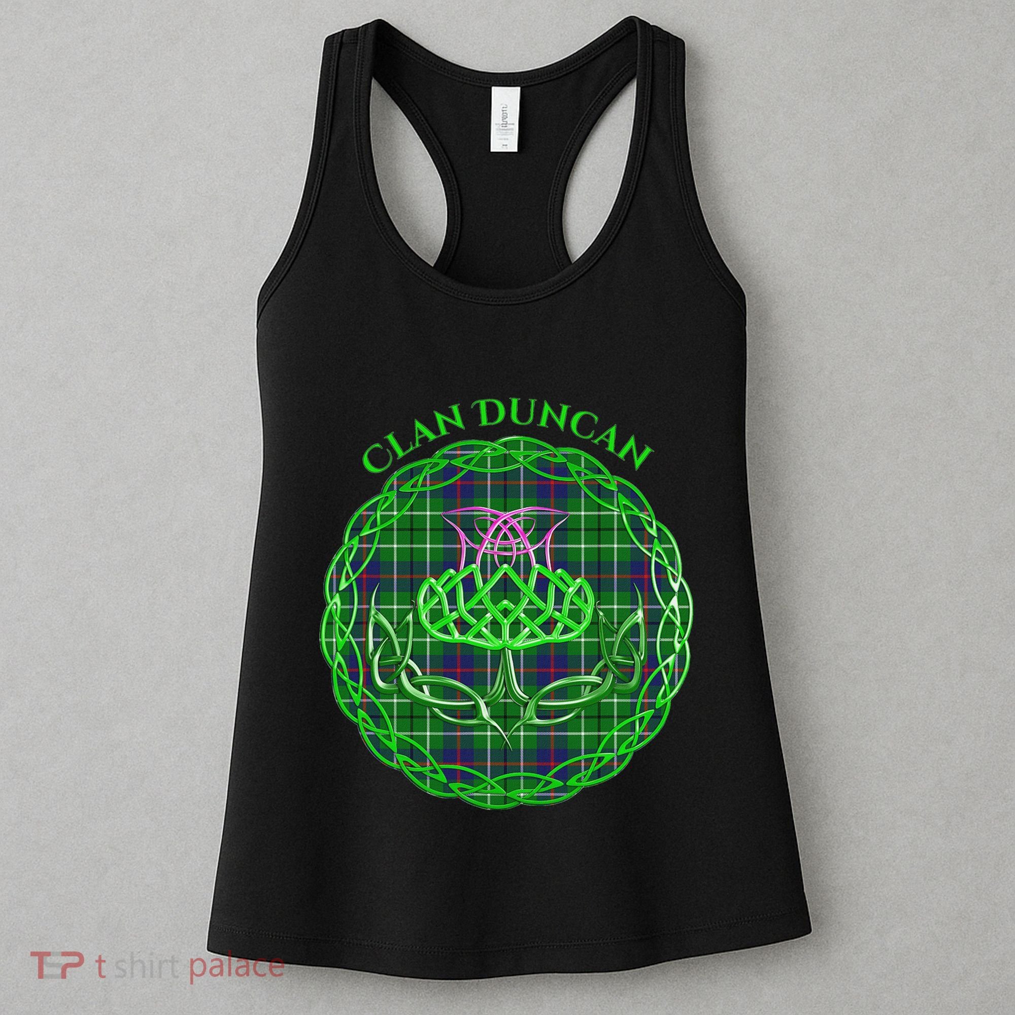 Clan Duncan Scottish Tartan Celtic Thistle Women's Tank Top