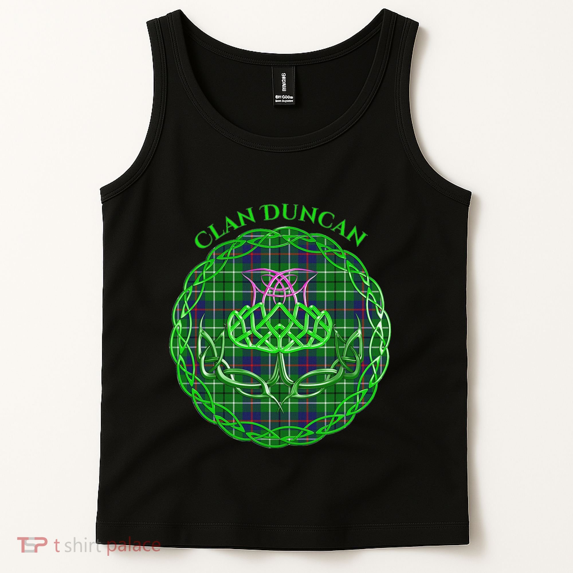 Clan Duncan Scottish Tartan Celtic Thistle Tank Top