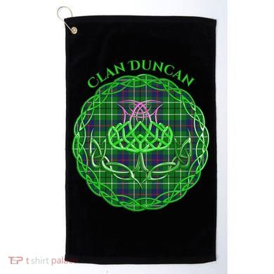 Clan Duncan Scottish Tartan Celtic Thistle Golf Towel