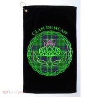 Clan Duncan Scottish Tartan Celtic Thistle Golf Towel thumb 0