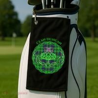 Clan Duncan Scottish Tartan Celtic Thistle Golf Towel thumb 2