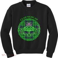 Clan Duncan Scottish Tartan Celtic Thistle Kids Sweatshirt thumb 0