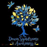 Cute Down Syndrome Awareness Blue Yellow Tree Coffee Mug thumb 5