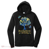 Cute Down Syndrome Awareness Blue Yellow Tree Women's Hoodie thumb 0