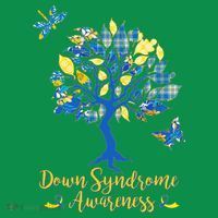 Cute Down Syndrome Awareness Blue Yellow Tree Toddler Hoodie thumb 2