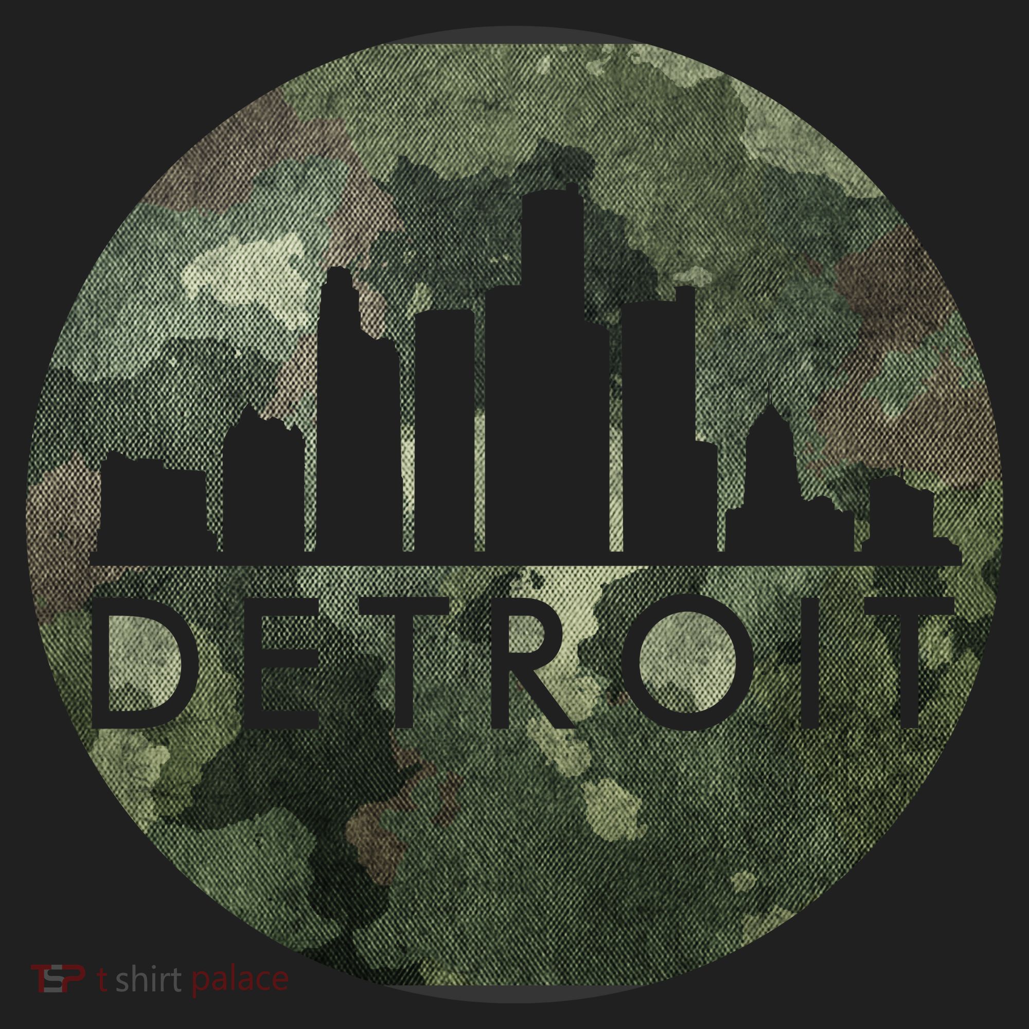 Camo Detroit Skyline Logo Women's Sweatshirt