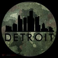 Camo Detroit Skyline Logo Coaster thumb 2