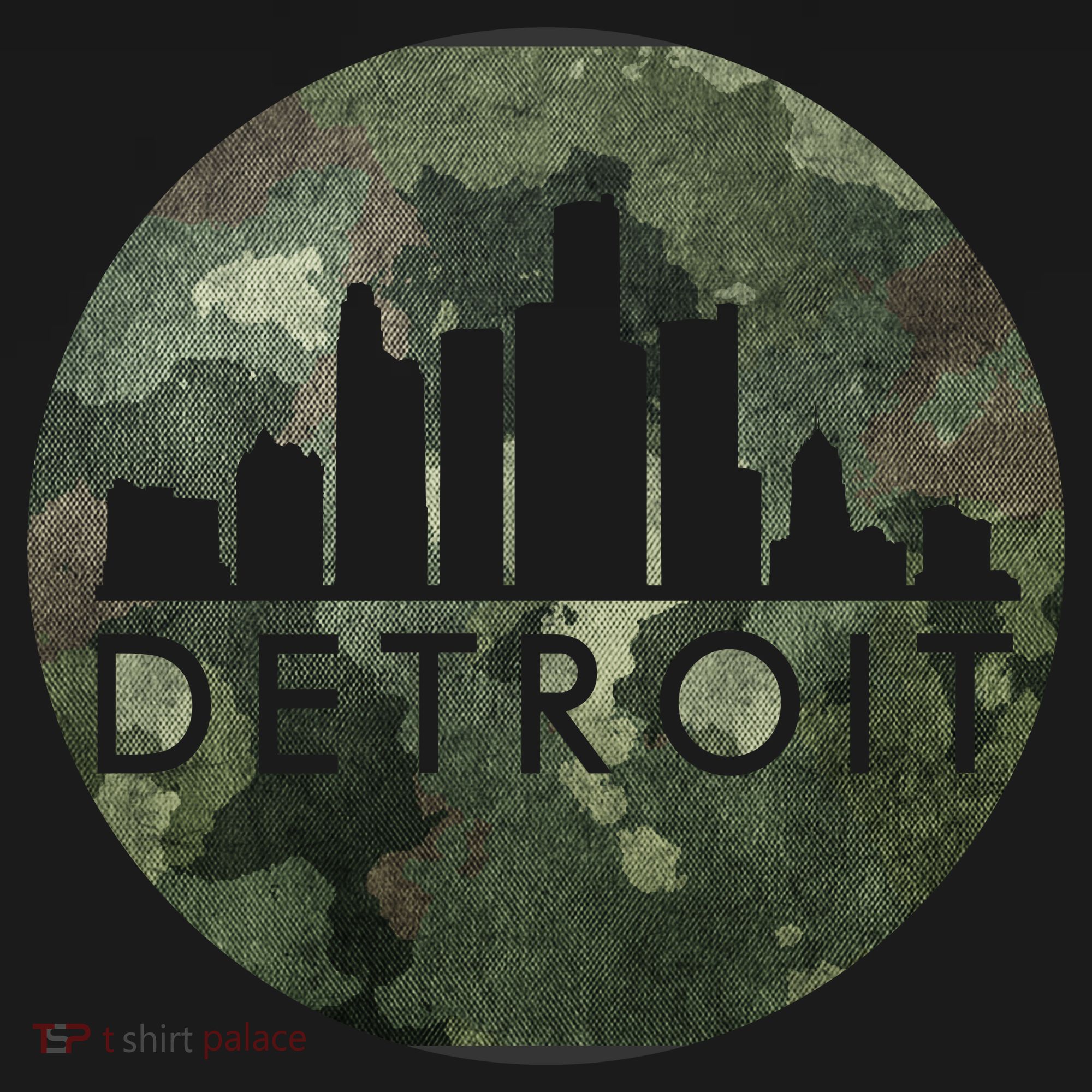 Camo Detroit Skyline Logo Toddler Hoodie