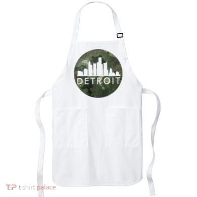 Camo Detroit Skyline Logo Apron