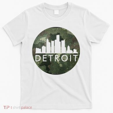 Camo Detroit Skyline Logo T-Shirt