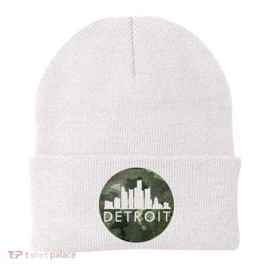 Camo Detroit Skyline Logo Beanie