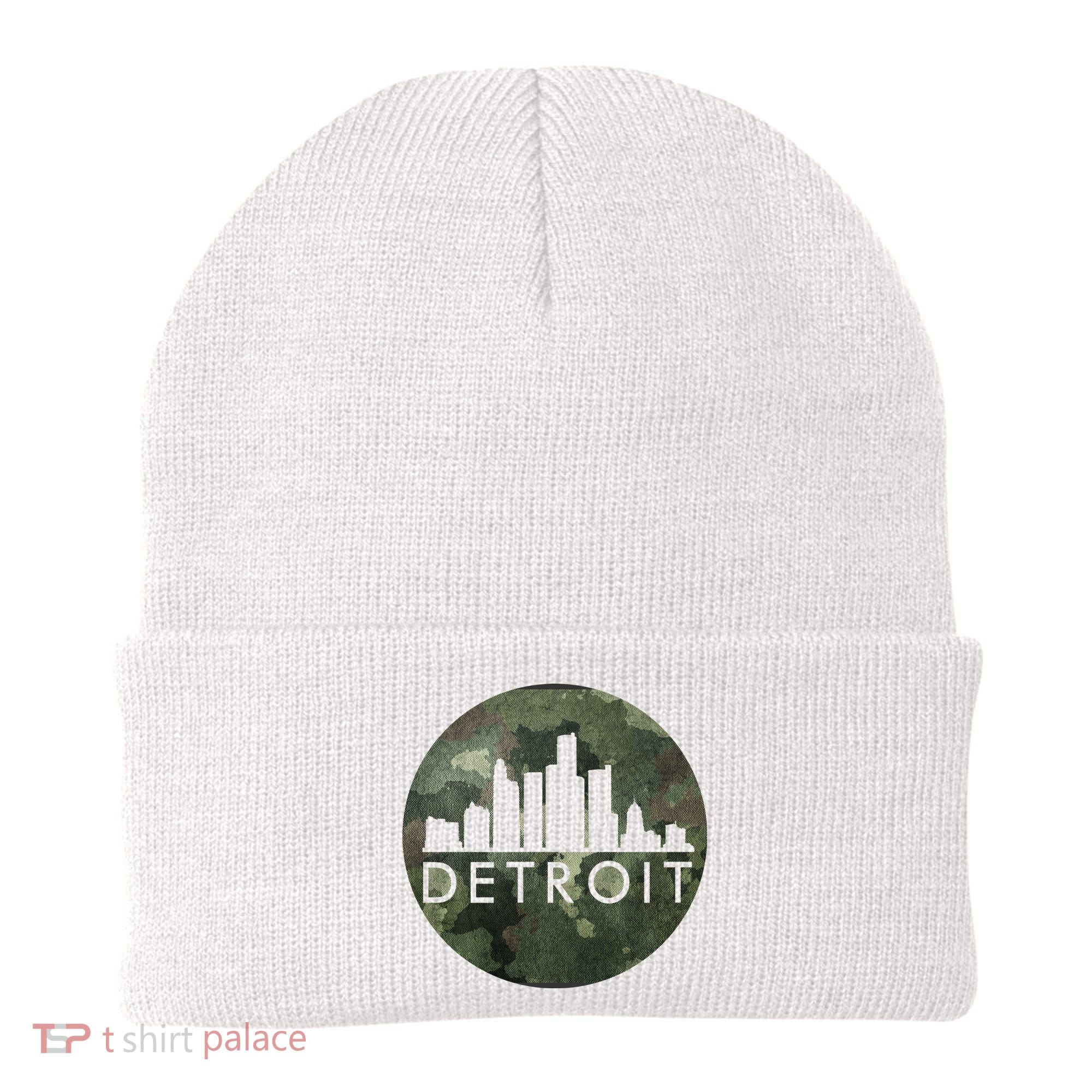 Camo Detroit Skyline Logo Beanie