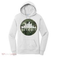 Camo Detroit Skyline Logo Women's Hoodie thumb 0