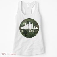 Camo Detroit Skyline Logo Women's Tank Top thumb 0