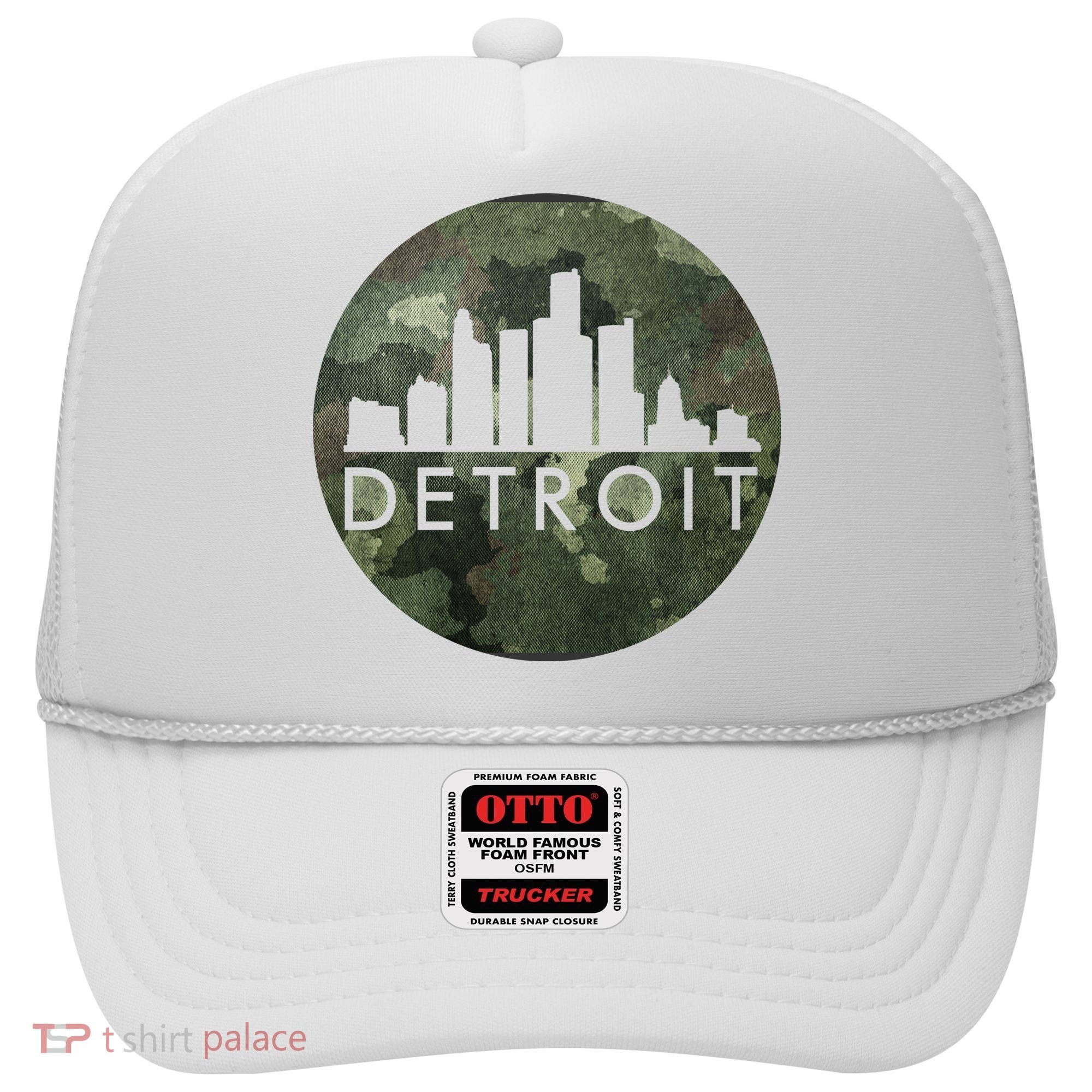 Camo Detroit Skyline Logo Hat