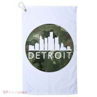 Camo Detroit Skyline Logo Golf Towel thumb 0