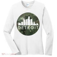 Camo Detroit Skyline Logo Women's Long Sleeve Shirt thumb 0