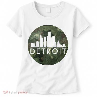 Camo Detroit Skyline Logo Women's T-Shirt