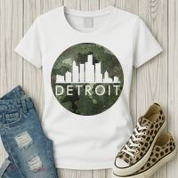 Camo Detroit Skyline Logo Women's T-Shirt thumb 3