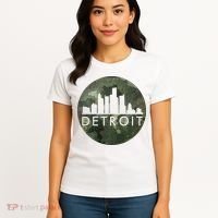 Camo Detroit Skyline Logo Women's T-Shirt thumb 4