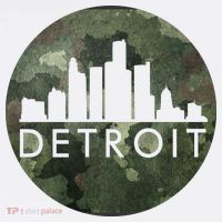 Camo Detroit Skyline Logo Kids Sweatshirt thumb 2