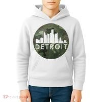 Camo Detroit Skyline Logo Kids Hoodie thumb 4